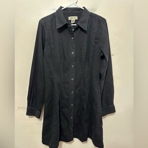 Madewell Denim Seamed Mini Dress in Washed Black Women’s Size 10